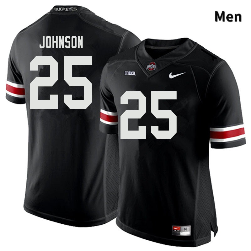 Men's Ohio State Buckeyes #25 Xavier Johnson Black Authentic College Stitched Football Jersey 23TO044EV